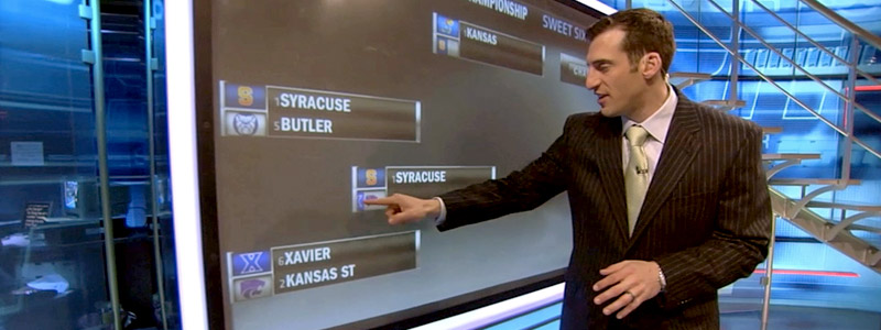 NCAA Brackets Touchscreen