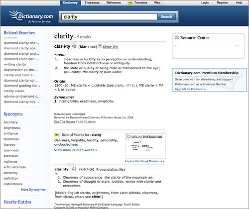 dictionary.com with adblock