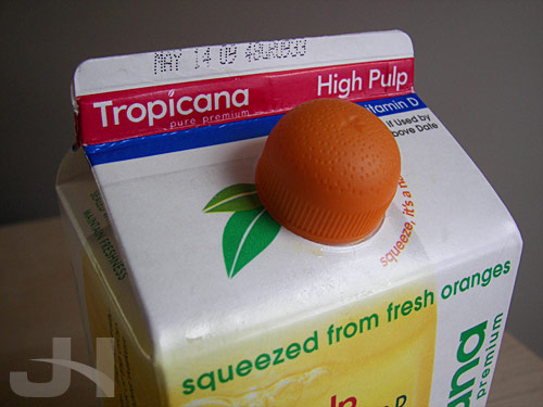 closeup of redesigned tropicana carton