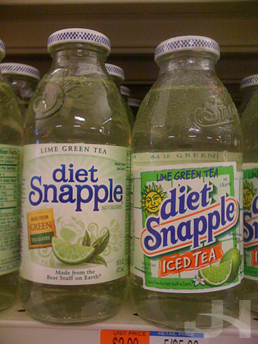diet snapple lime green tea