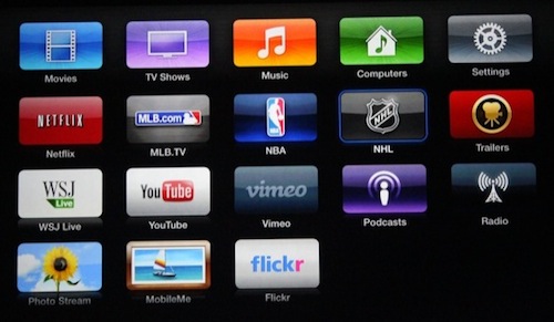 apple tv menu