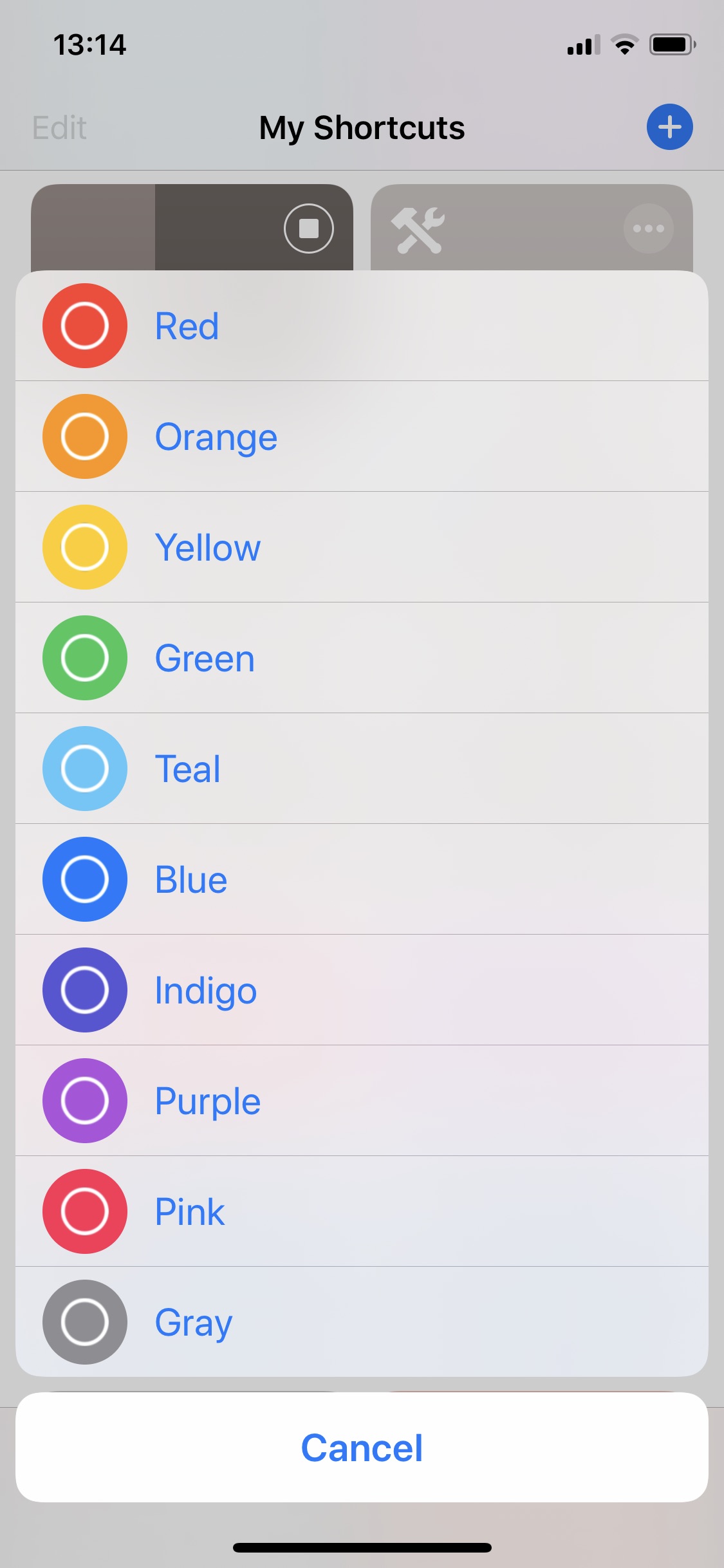 settings launcher colors